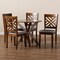Baxton Studio Norah Modern and Contemporary Grey Fabric and Walnut Brown Finished Wood 5-Piece Dining Set 174-9881-10891-Zoro - alternate 7